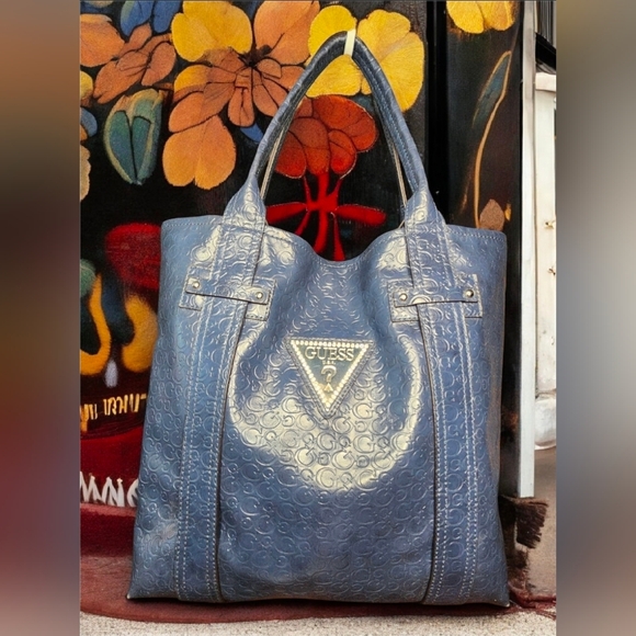 Guess Handbags - GUESS Bright Candy Collection Blue Tote Bag
